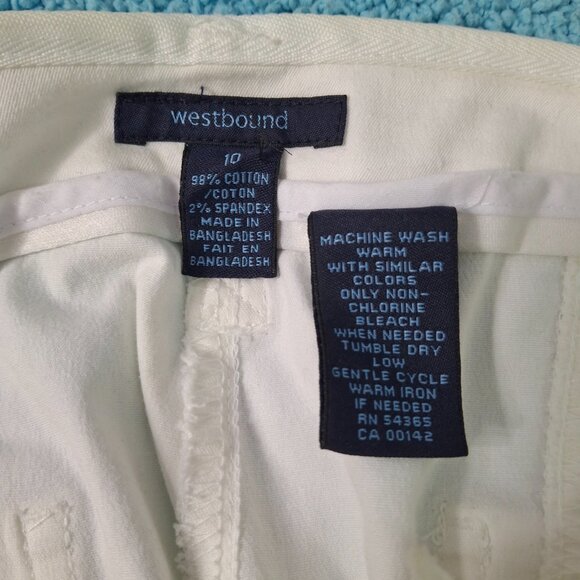 Westbound Womens Cargo Crop Capris Pants Size 10 Stretch Summer Pool Golf - Picture 13 of 13